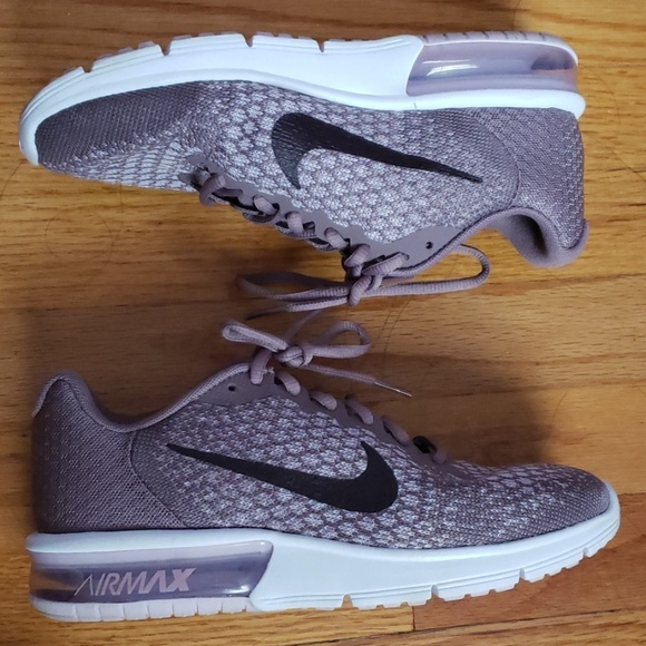 Nike Air Max Sequent 2 Women's Shoes Size 8 Nike Rubber Wmns Air Max Thea Taupe Grey Port Wine white in